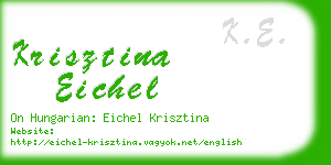 krisztina eichel business card